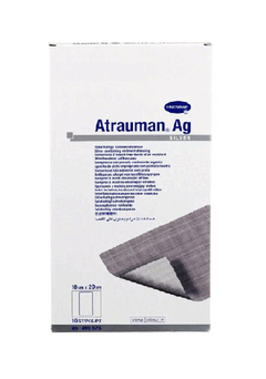 Повязка Atrauman Ag - мазевая с серебром 10 х20 см. 1 шт. - фото упаковки