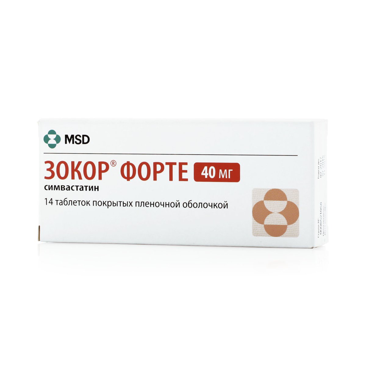Зокор форте (таблетки, 14 шт, 40 мг) - цена,  онлайн  .