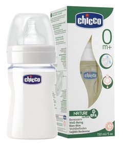 Chicco Well-Being Glass  бутылочка