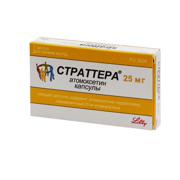 Страттера (капсулы, 7 шт, 25 мг) - цена,  онлайн  .