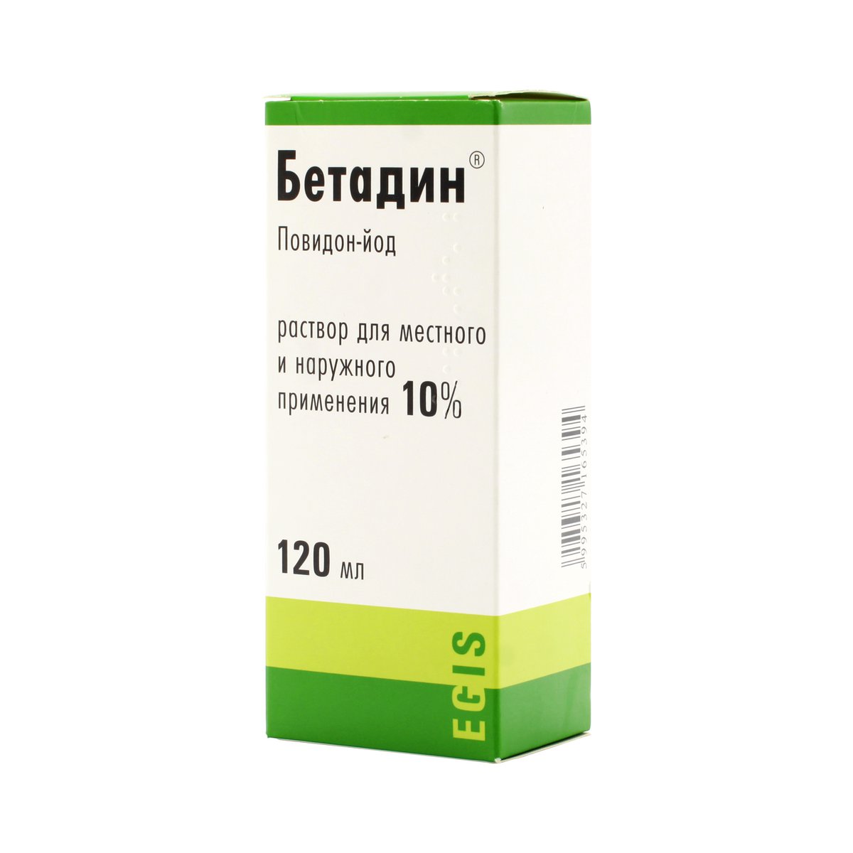 Бетадин (раствор, 1 шт, 120 мл, 10 %, для местного и наружного .