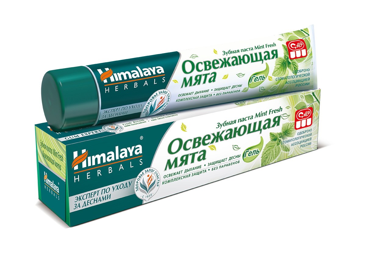 Зубная мята. Зубная паста Хималайя 75мл отбеливающая. Зуб.паста Himalaya Mint Fresh 