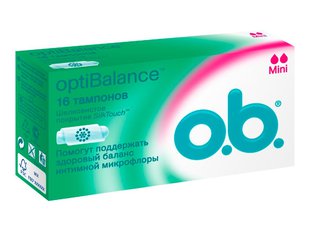 Тампоны o.b. optiBalance, мини