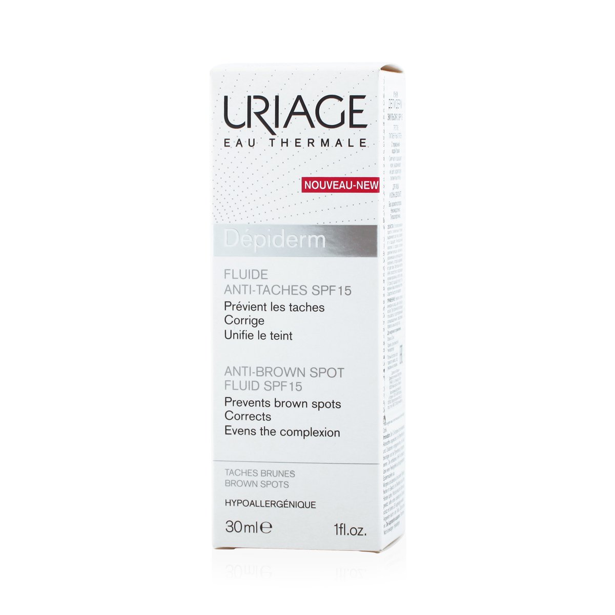 Uriage depiderm. Эмульсия spf15 против пигментных пятен Depiderm, Uriage. Uriage Depiderm эмульсия SPF 15. Урьяж депидерм SPF 50 против пигментных пятен. Уриаж от пигментации с СПФ.