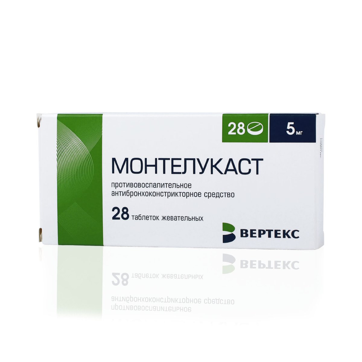 Монтелукаст-Вертекс (таблетки, 28 шт, 5 мг, жевательные) - цена,  .