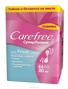 Carefree салфетки ежедневные fresh scent супертонкие аром. в инд.уп.