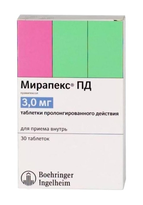 Мирапекс ПД (таблетки, 30 шт, 3 мг) - цена,  онлайн  .