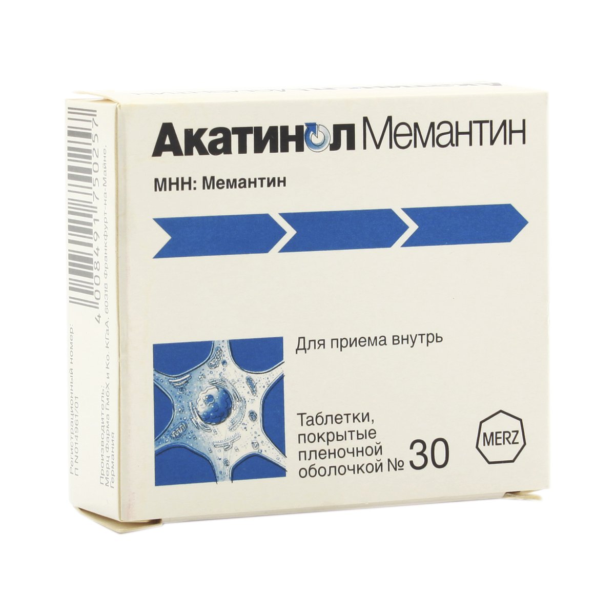 Акатинол мемантин (таблетки, 30 шт, 10 мг) - цена,  онлайн в .