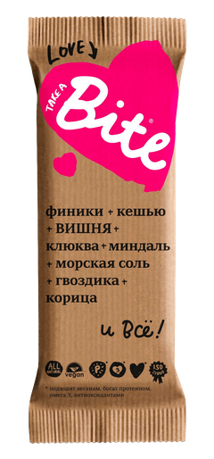 Bite Батончик фруктово-ореховый