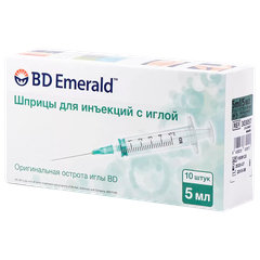 Bd Emerald шприц трехкомпонентный 21G