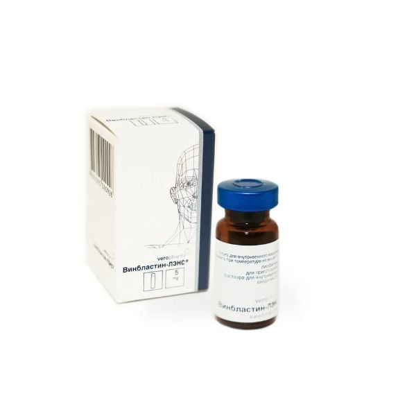 Винбластин-ЛЭНС (лиофилизат, 1 шт, 5 мг, для приготовления раствора .