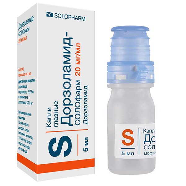 Дорзоламид-Солофарм (капли, 1 шт, 5 мл, 20 мг/мл, глазные) - цена .