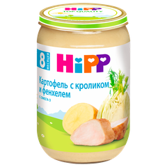 Хипп Пюре картофель с кроликом и фенхелем (от 8 месяцев)