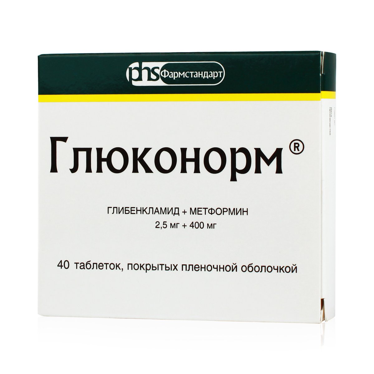 Глюконорм (таблетки, 40 шт, 2,5 + 400 мг + мг) - цена,  онлайн в .