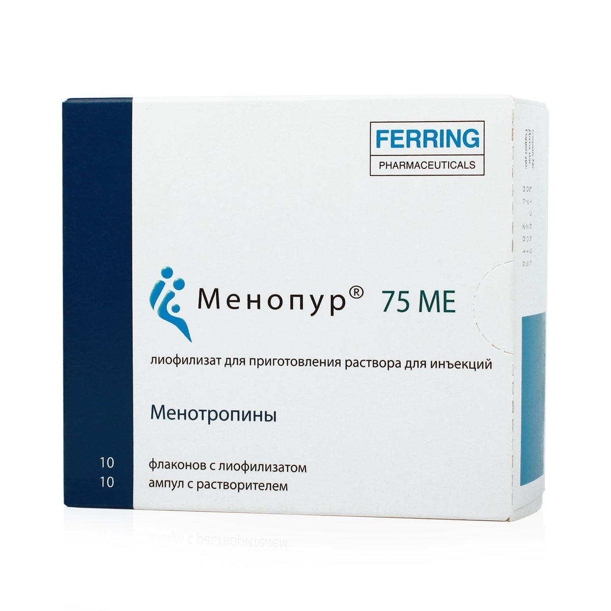 Менопур (лиофилизат, 10+10 шт, 75 мг, для раствора для инъекций) - цена .