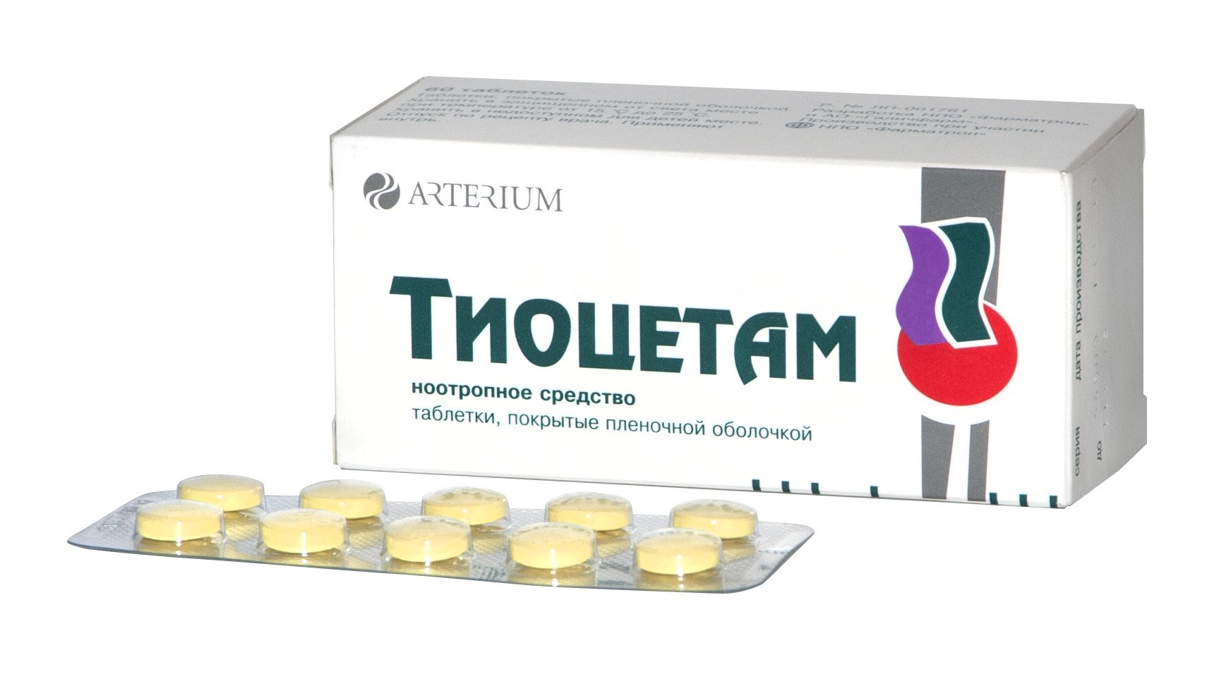 Тиоцетам (таблетки, 60 шт, 200 +50 мг, для приема внутрь) - цена .