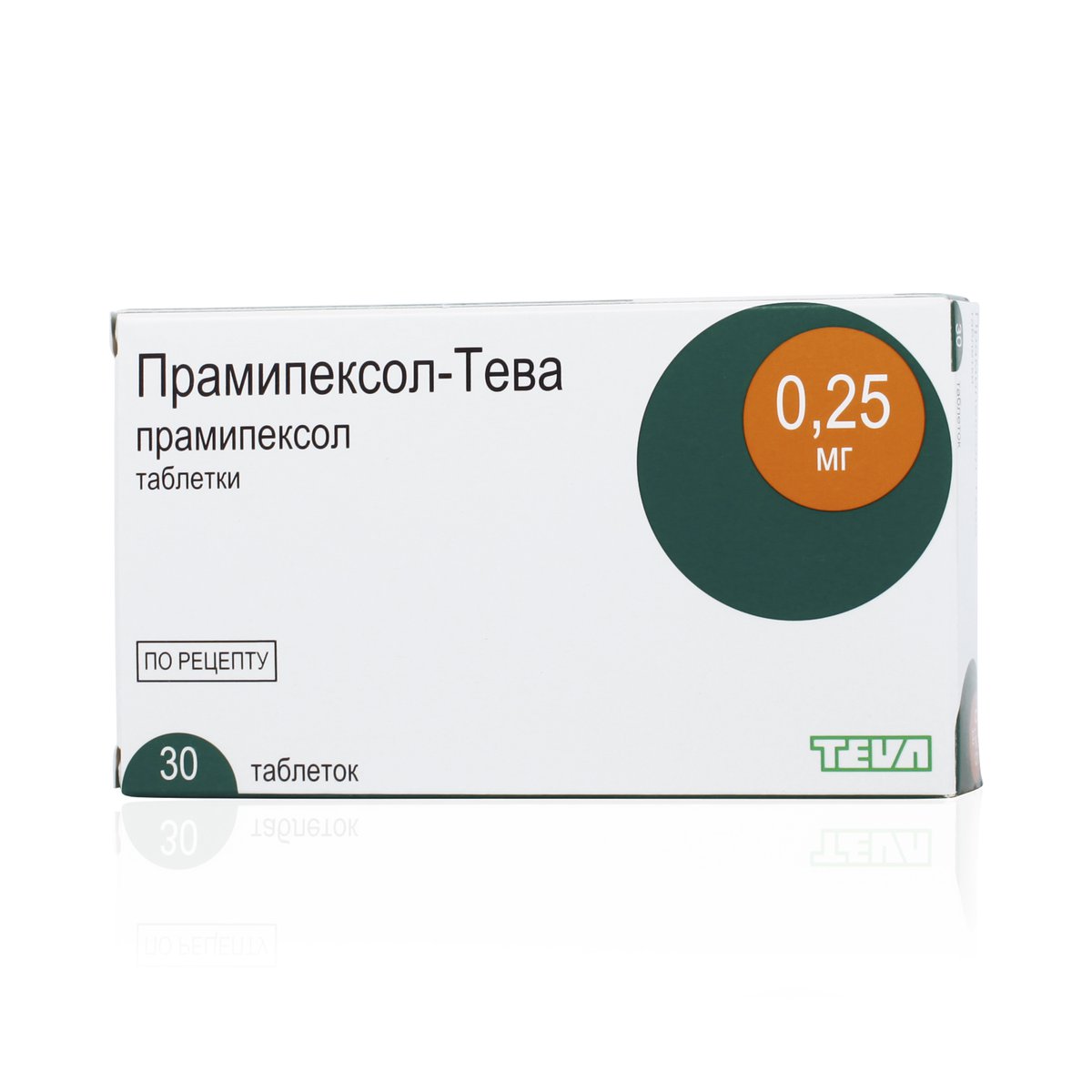 Прамипексол-Тева (таблетки, 30 шт, 0,25 мг) - цена,  онлайн в .