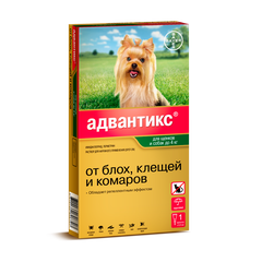 Капли для собак BAYER АДВАНТИКС от блох, клещей и комаров 40 (до веса) 1 пипетка в упак.