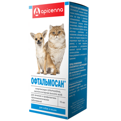 Капли APICENNA Офтальмосан глазные для кошек и собак