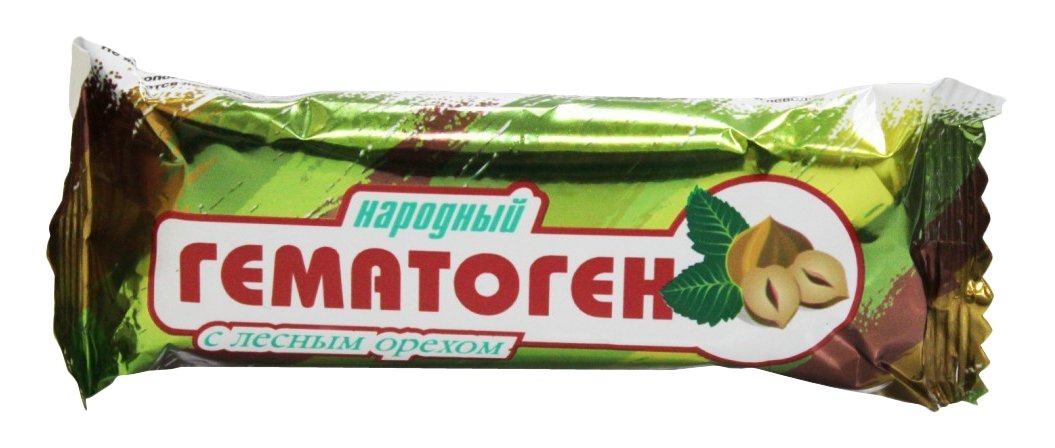 Гематоген народный с лесным орехом (гематоген, 40 г) - цена,  .