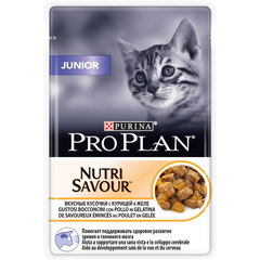 Корм для котят PRO PLAN Nutrisavour Junior для котят с курицей в желе пауч