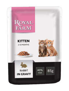 Корм для котят ROYAL FARM кролик в соусе пауч