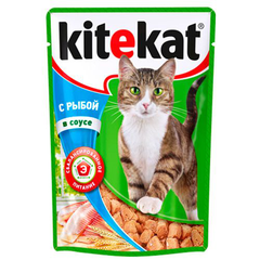 Корм для кошек KITEKAT рыба в соусе конс. пауч