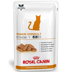 Корм для кошек ROYAL CANIN Vet Senior Consult Stage 1 старше 7 лет 1-я стадия старения, мясо пауч