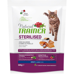 Корм для кошек TRAINER Natural Adult Sterilised для кастрированных, лосось сух.