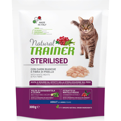 Корм для кошек TRAINER Natural Adult Sterilised для стерилизованных, со свежим белым мясом