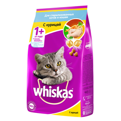 Корм для кошек Whiskas для стерилизованных кошек, курица сух.