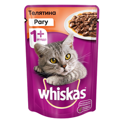 Корм для кошек Whiskas рагу с телятиной конс.