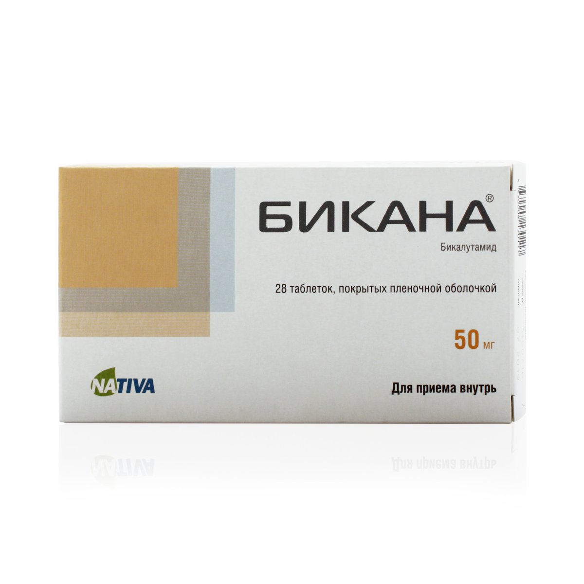 Бикана (таблетки, 28 шт, 50 мг, для приема внутрь) - цена,  .