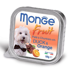 Корм для собак MONGE Dog Fruit утка с апельсином конс.