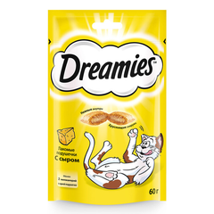 Лакомство для кошек DREAMIES лакомые подушечки с сыром