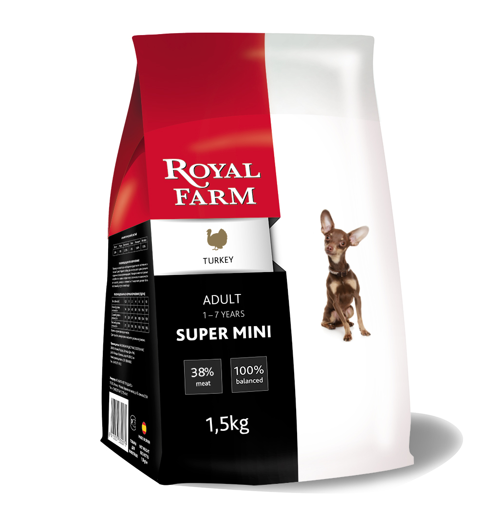 Корм для щенков супер премиум. Royal Farm корм. Royal Farm корм для собак мелких пород. Корм для собак Royal Farm super Mini индейка 500г. Royal Farm Mini сухой корм для собак мелких пород.