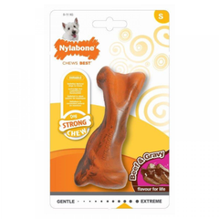 Игрушка для собак NYLABONE Косточка жесткая с ароматом говядины S