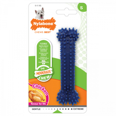 Игрушка для собак NYLABONE Косточка умеренно жесткая с ароматом курицы S