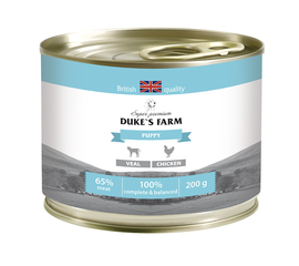 Корм для щенков DUKE'S FARM телятина, курица конс.