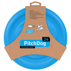 Игрушка для собак PITCHDOG Летающий диск d 24см голубой