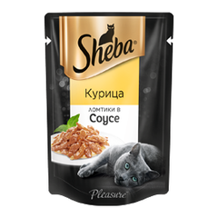 Корм для кошек SHEBA Pleasure ломтики в соусе курица пауч