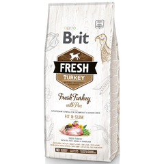 Корм для собак BRIT Fresh Индейка с горохом для контроля веса сух.