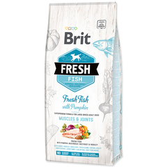 Корм для собак BRIT Fresh Рыба с тыквой для крупных пород сух.