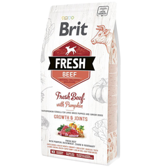 Корм для щенков BRIT Fresh Говядина с тыквой для крупных пород сух.