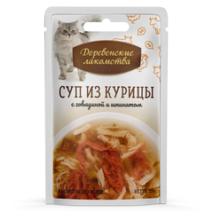 Деревенские Лакомства Суп из курицы для кошек