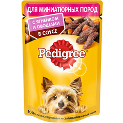 Корм для собак PEDIGREE для миниатюрных пород, ягненок с овощами в соусе пауч