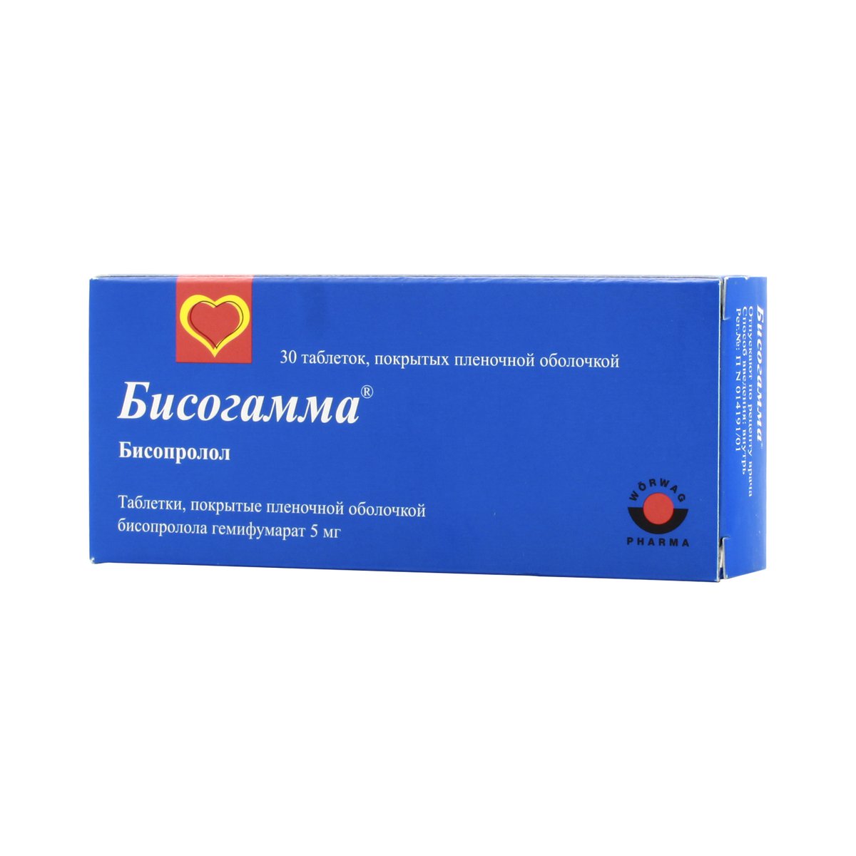 Бисогамма (таблетки, 30 шт, 5 мг, для приема внутрь) - цена,  .