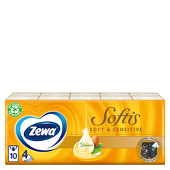 Платочки бумажные носовые Zewa Softis Soft & Sensitive