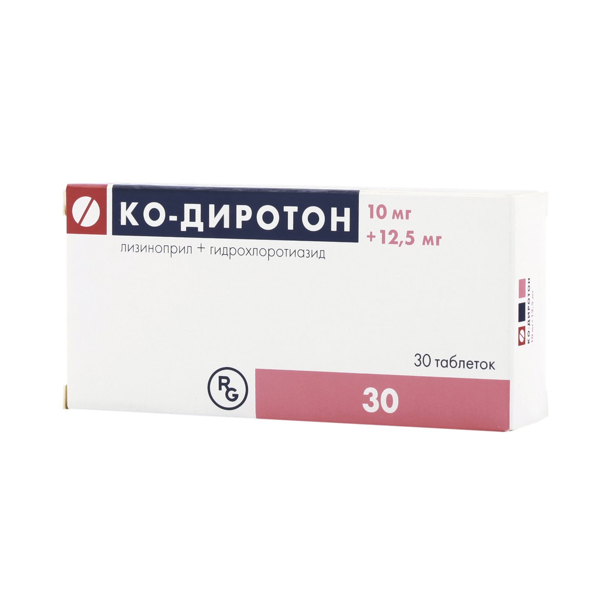 Ко-диротон (таблетки, 30 шт, 10 + 12,5 мг + мг) - цена,  онлайн в .
