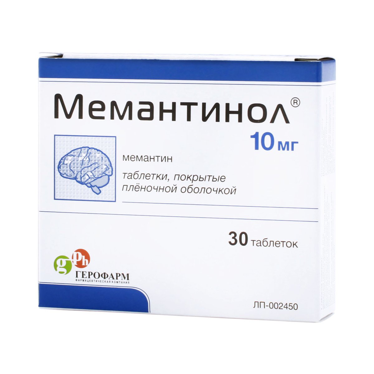 Мемантинол (таблетки, 30 шт, 10 мг) - цена,  онлайн  .